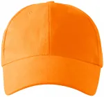 Levná 6-panelová kšiltovka, mandarinková oranžová