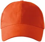 Levná 6-panelová kšiltovka, oranžová