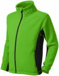 Levná dětská fleecová bunda kontrastní, jablkově zelená