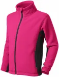Levná dětská fleecová bunda kontrastní, purpurová