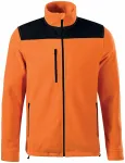 Levná hřejivá unisex fleecová bunda, oranžová