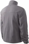 Levná pánska fleecová bunda, ocelovo sivá