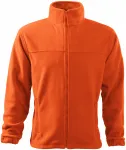 Levná pánska fleecová bunda, oranžová