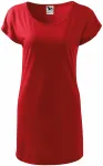 Levné dámské splývavé tričko/šaty, červená