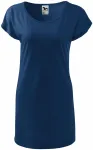 Levné dámské splývavé tričko/šaty, půlnoční modrá