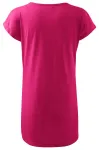 Levné dámské splývavé tričko/šaty, purpurová