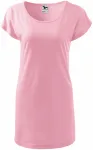 Levné dámské splývavé tričko/šaty, růžová