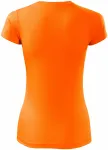 Levné dámské sportovní tričko, neonová oranžová