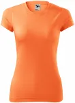 Levné dámské sportovní tričko, neonová mandarinková