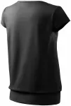Levné dámské trendové tričko, černá