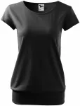 Levné dámské trendové tričko, černá