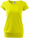 Levné dámské trendové tričko, citrónová