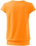Levné dámské trendové tričko, mandarinková oranžová