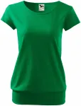 Levné dámské trendové tričko, trávově zelená