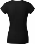 Levné dámské tričko s V-výstřihem zúžené, černá