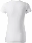 Levné dámské triko jednoduché, bílá