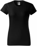 Levné dámské triko jednoduché, černá