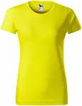 Levné dámské triko jednoduché, citrónová
