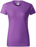 Levné dámské triko jednoduché, fialová