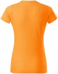 Levné dámské triko jednoduché, mandarinková oranžová