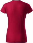 Levné dámské triko jednoduché, marlboro červená