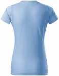 Levné dámské triko jednoduché, nebeská modrá