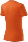 Levné dámské triko jednoduché, oranžová