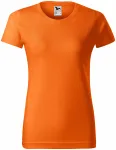 Levné dámské triko jednoduché, oranžová