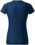 Levné dámské triko jednoduché, půlnoční modrá