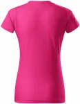 Levné dámské triko jednoduché, purpurová