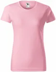 Levné dámské triko jednoduché, růžová
