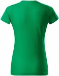 Levné dámské triko jednoduché, trávově zelená