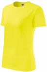 Levné dámské triko klasické, citrónová