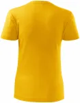 Levné dámské triko klasické, žlutá