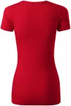 Levné dámské triko s ozdobným prošitím, formula red