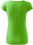 Levné dámské triko s velmi krátkým rukávem, jablkově zelená