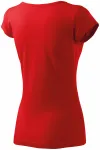Levné dámské triko s velmi krátkým rukávem, červená