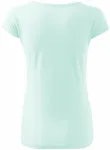Levné dámské triko s velmi krátkým rukávem, ledová zelená