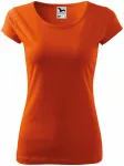Levné dámské triko s velmi krátkým rukávem, oranžová