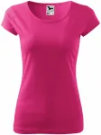 Levné dámské triko s velmi krátkým rukávem, purpurová