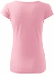 Levné dámské triko s velmi krátkým rukávem, růžová
