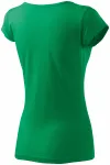 Levné dámské triko s velmi krátkým rukávem, trávově zelená