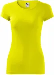Levné dámské triko zúžené, citrónová