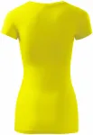 Levné dámské triko zúžené, citrónová