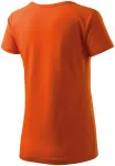 Levné dámské triko zúženě, raglánový rukáv, oranžová