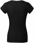 Levné dámské triko zúžené s kulatým výstřihem, černá