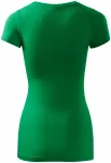 Levné dámské triko zúžené, trávově zelená