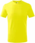 Levné dětské tričko jednoduché, citrónová