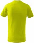 Levné dětské tričko jednoduché, limetková