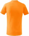 Levné dětské tričko jednoduché, mandarinková oranžová